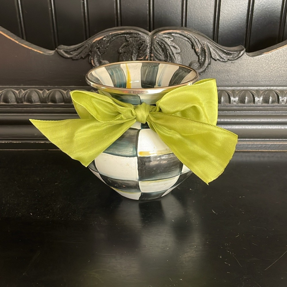 Mackenzie Childs courtly check vase